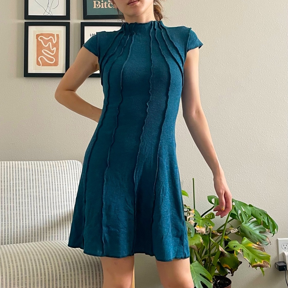 UO Rishe Seamed Mini Dress